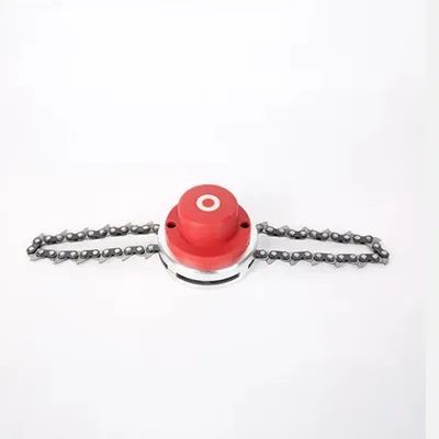 Attache de coupe de type flail avec deux chaînes de scie à chaîne. Produit vendu en ligne, notamment via Alibaba (identifiant unique: 1601611205352).