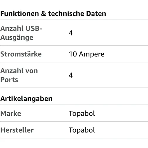 Topabol - Adaptateur d'alimentation USB