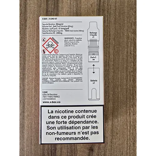 X-Bar - Cigarette électronique jetable