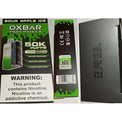 OXBAR - Cigarette électronique jetable