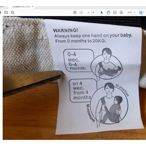 Écharpe avec attaches. Produit vendu en ligne, notamment via TikTok