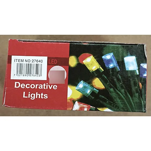 Chaîne d'éclairage contenant des sources lumineuses LED non remplaçables. Le produit comprend un dispositif pour changer les modes d'éclairage.
