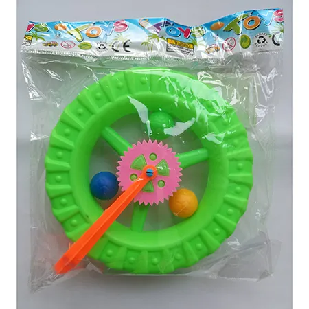 Poussez le jouet en plastique.