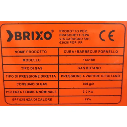 Brixo (Cuba) - Poêle à gaz portable