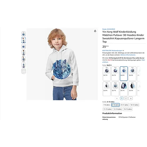 KHHKJBVCE - Sweat à capuche pour enfants