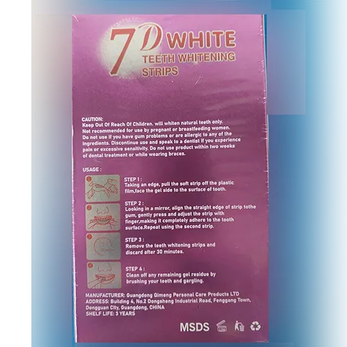 D white - Bandes de blanchiment des dents