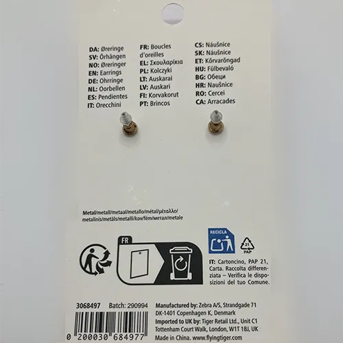 Flying Tiger - Boucles d'oreilles
