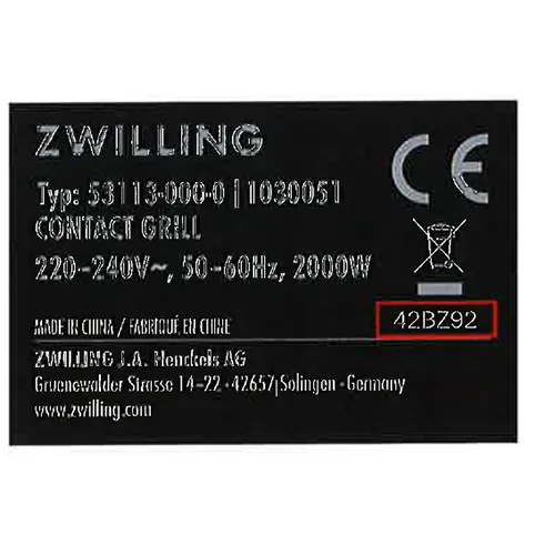 ZWILLING - Grille de contact