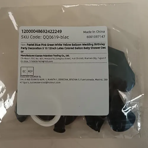 Pack de ballons de couleur noire.