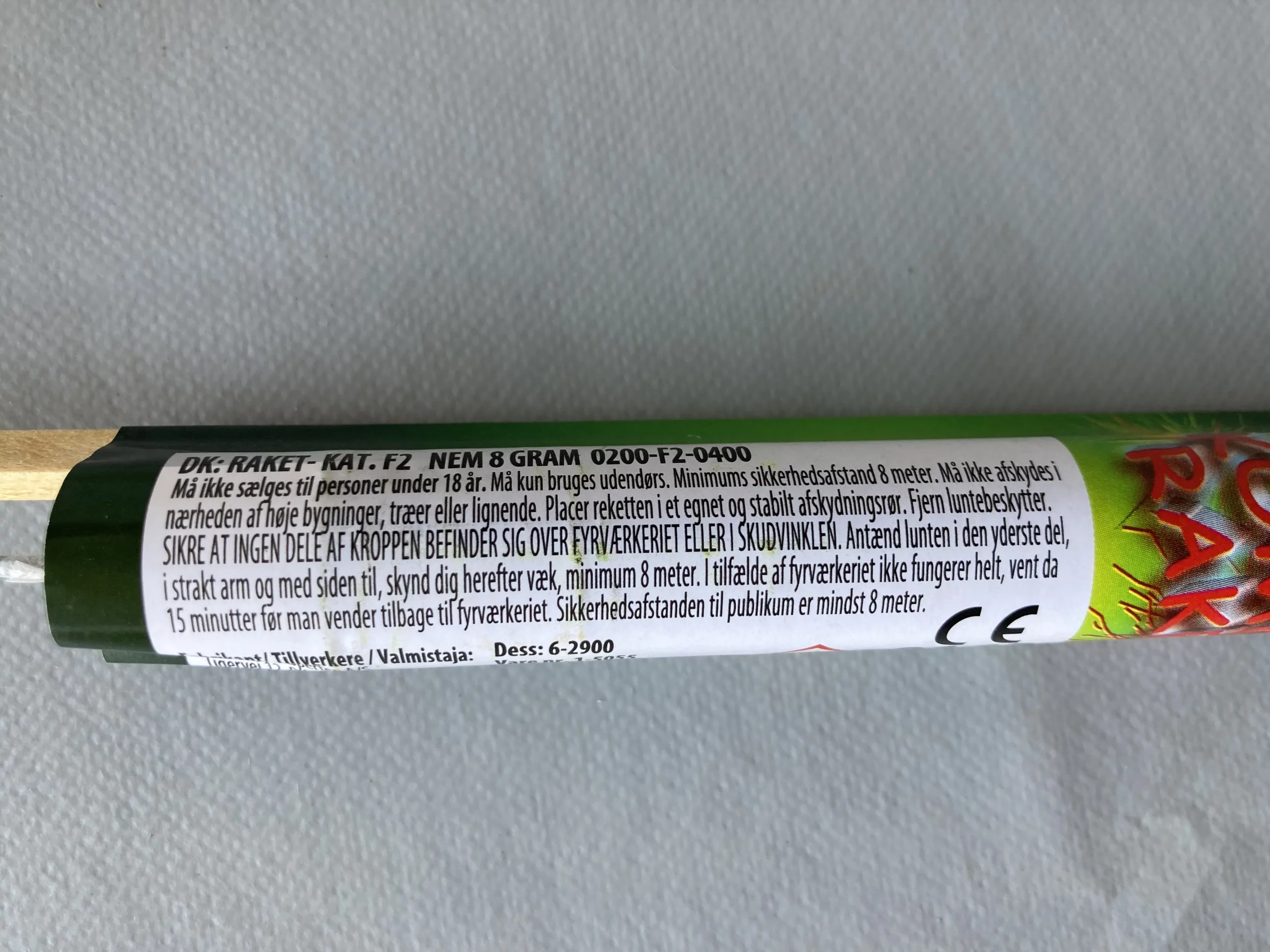 Feux d'artifice, fusée verte.