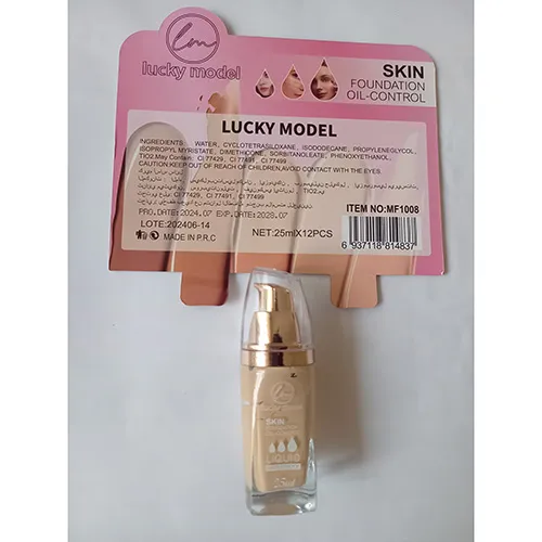 Fond de teint liquide pour la peau, annoncé comme anti-huile et imperméable à l'eau, 25 ml.