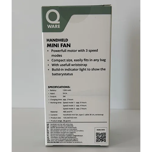 Qware - Mini ventilateur portable