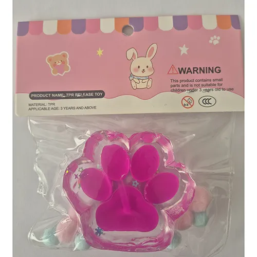 Doux jouet anti-stress en forme de patte.