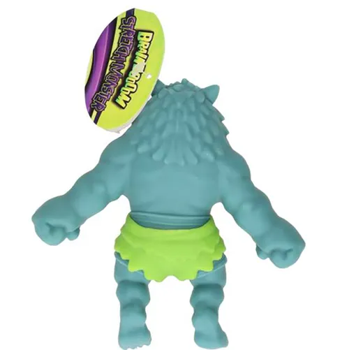 Figure de loup en plastique élastique turquoise remplie de sable