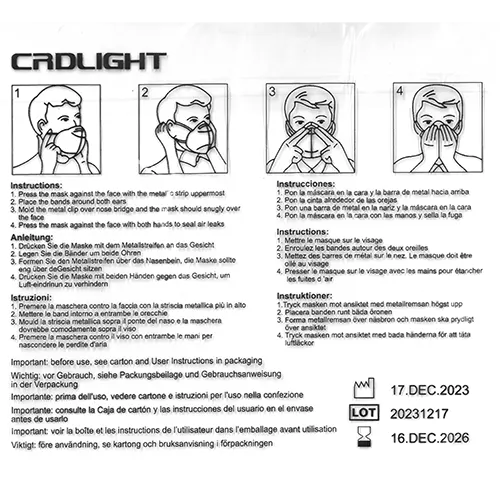 CRD Light - Masque de filtre à particules