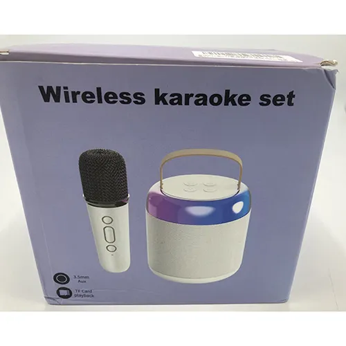 Jeu de karaoké livré avec microphones et câbles.
