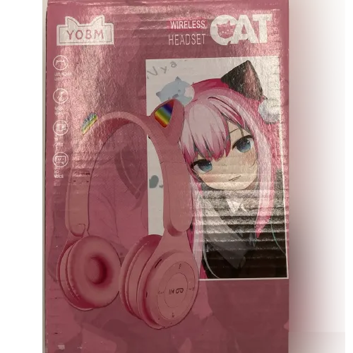 Casque sans fil sous forme d'oreilles de chat.